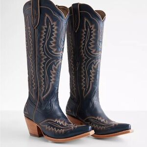 Ariat Casanova navy blue knee high boots